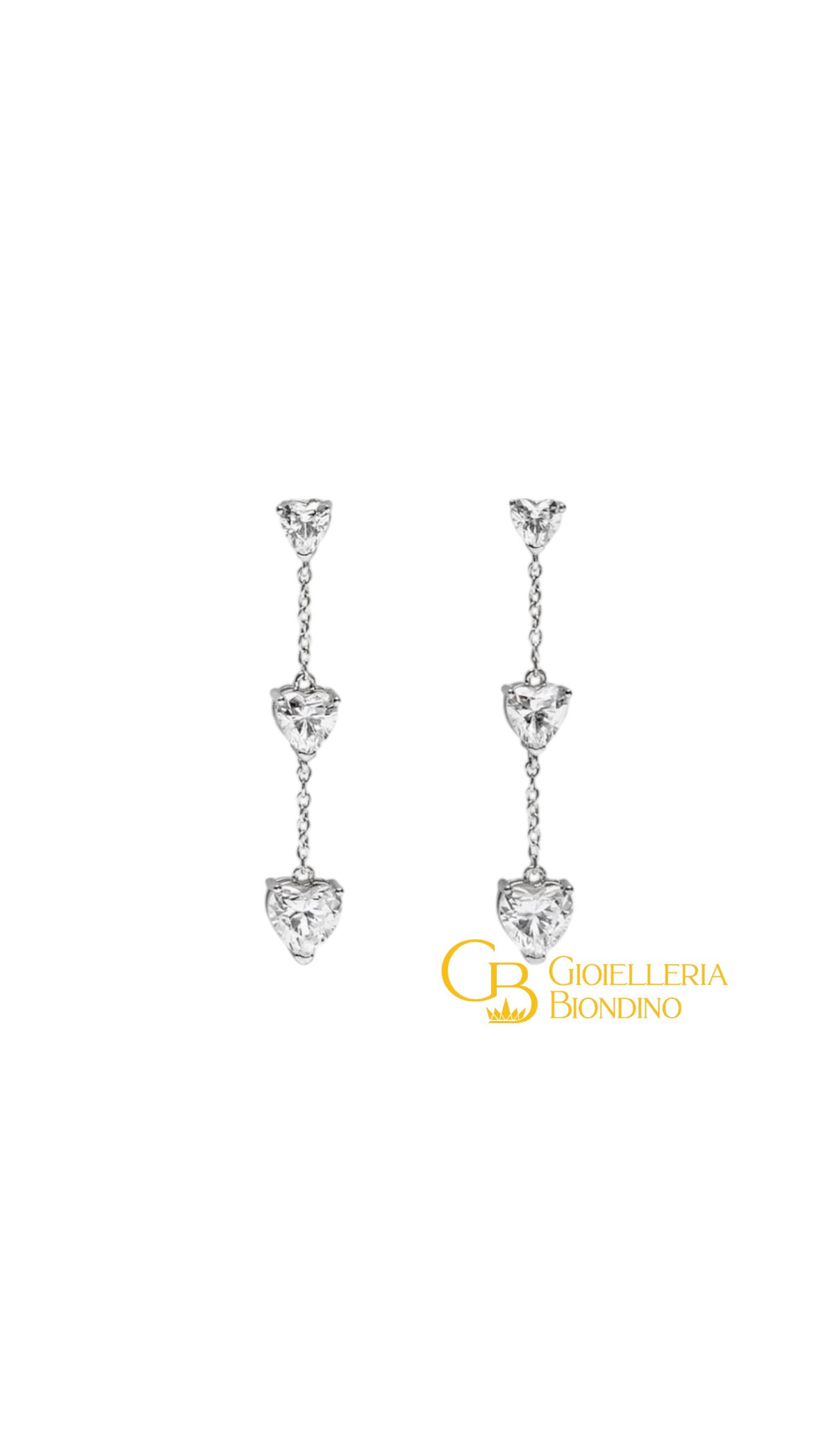 ORECCHINI PENDENTI SILVER CUORICINI