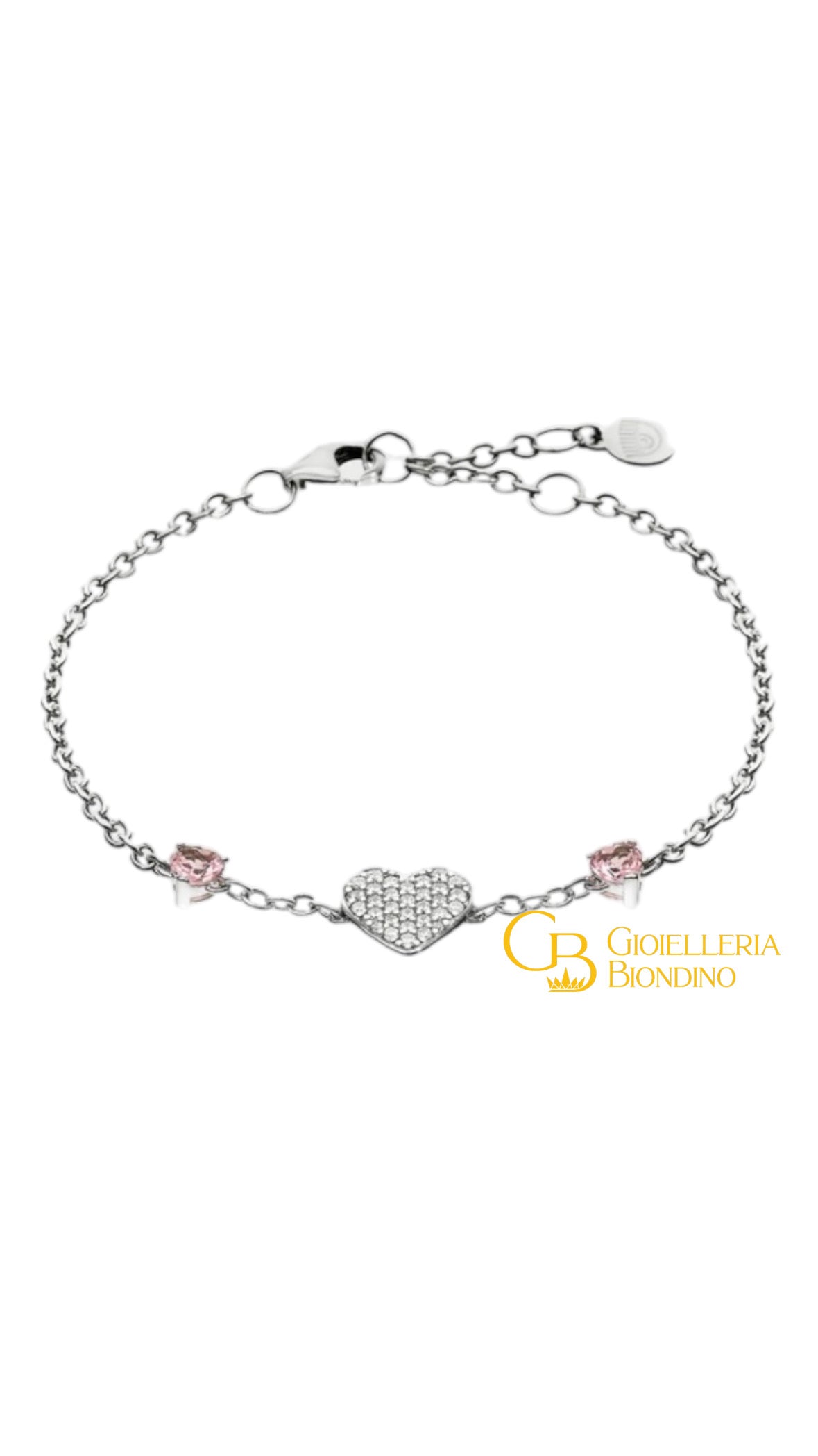 BRACCIALE CUORI SILVER PINK