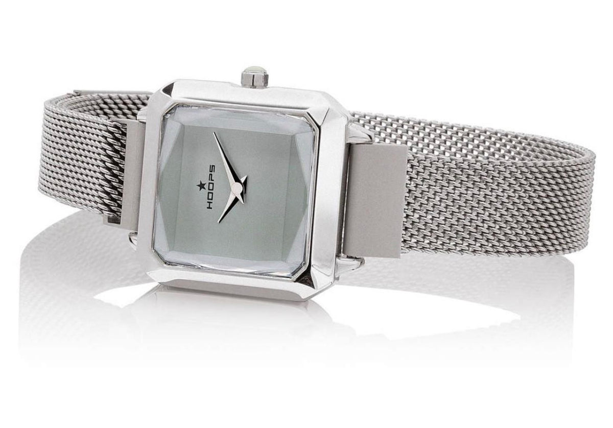 OROLOGIO HOOPS CARRE' SILVER/VERDE