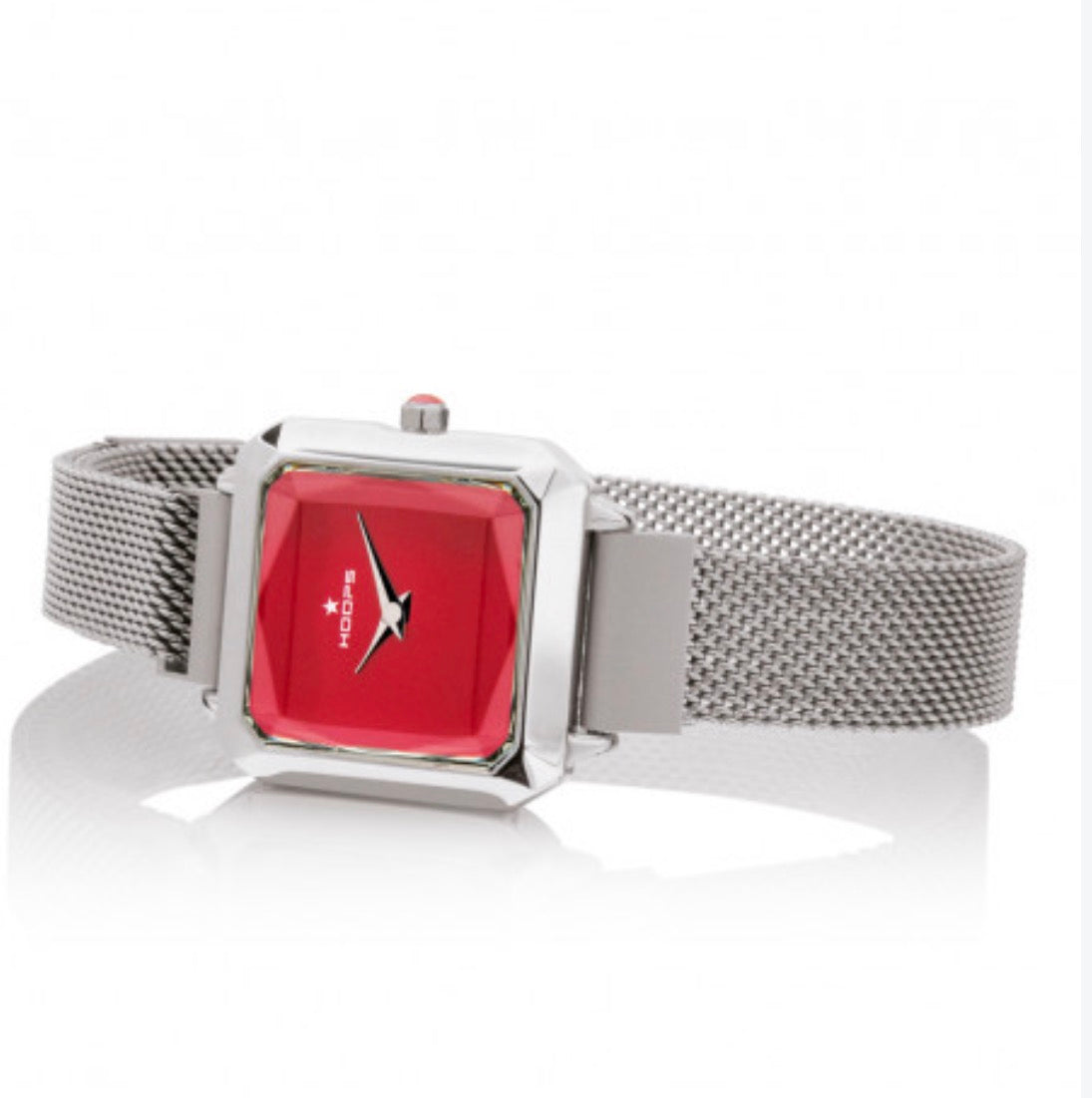 OROLOGIO HOOPS CARRE' ROSSO