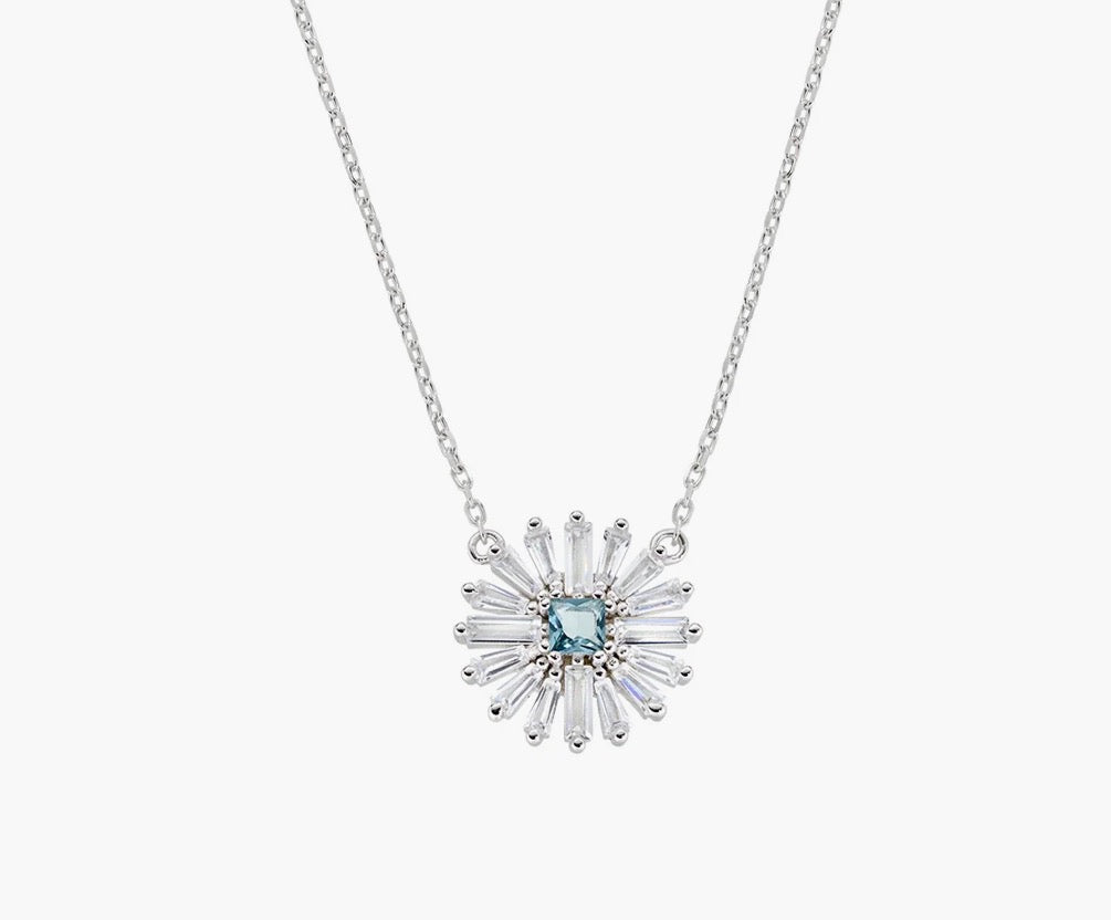 Collana Margherite con Centrale Blu London in Argento 925 CLFLDABBLBZ