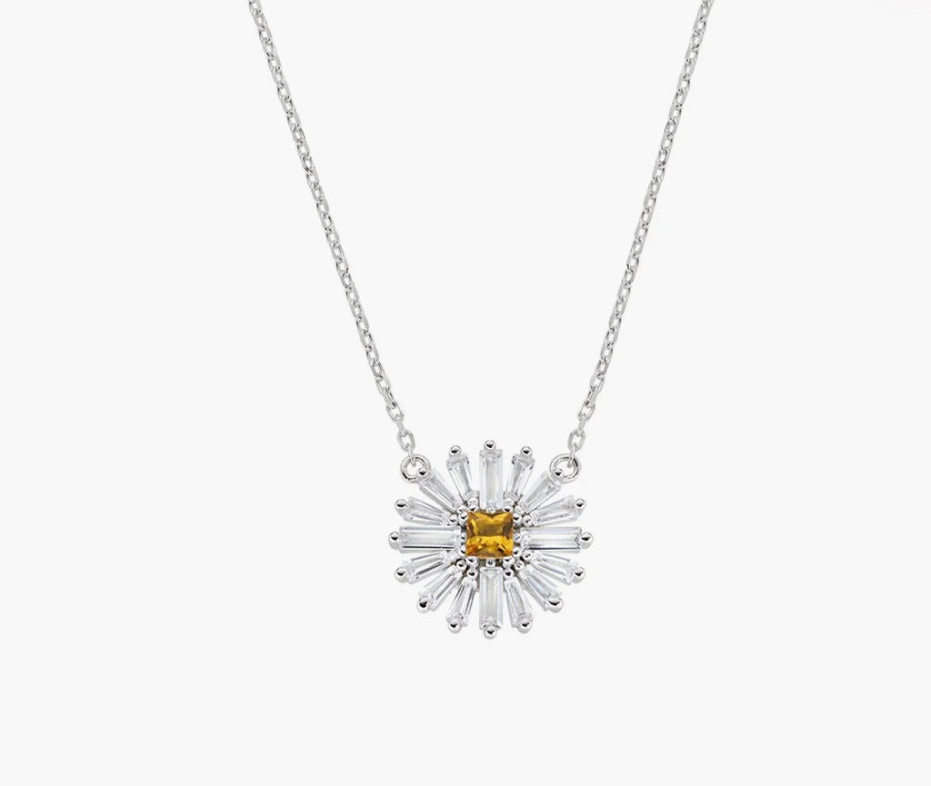 Collana Margherite con Centrale Giallo in Argento 925 CLFLDABBGIZ