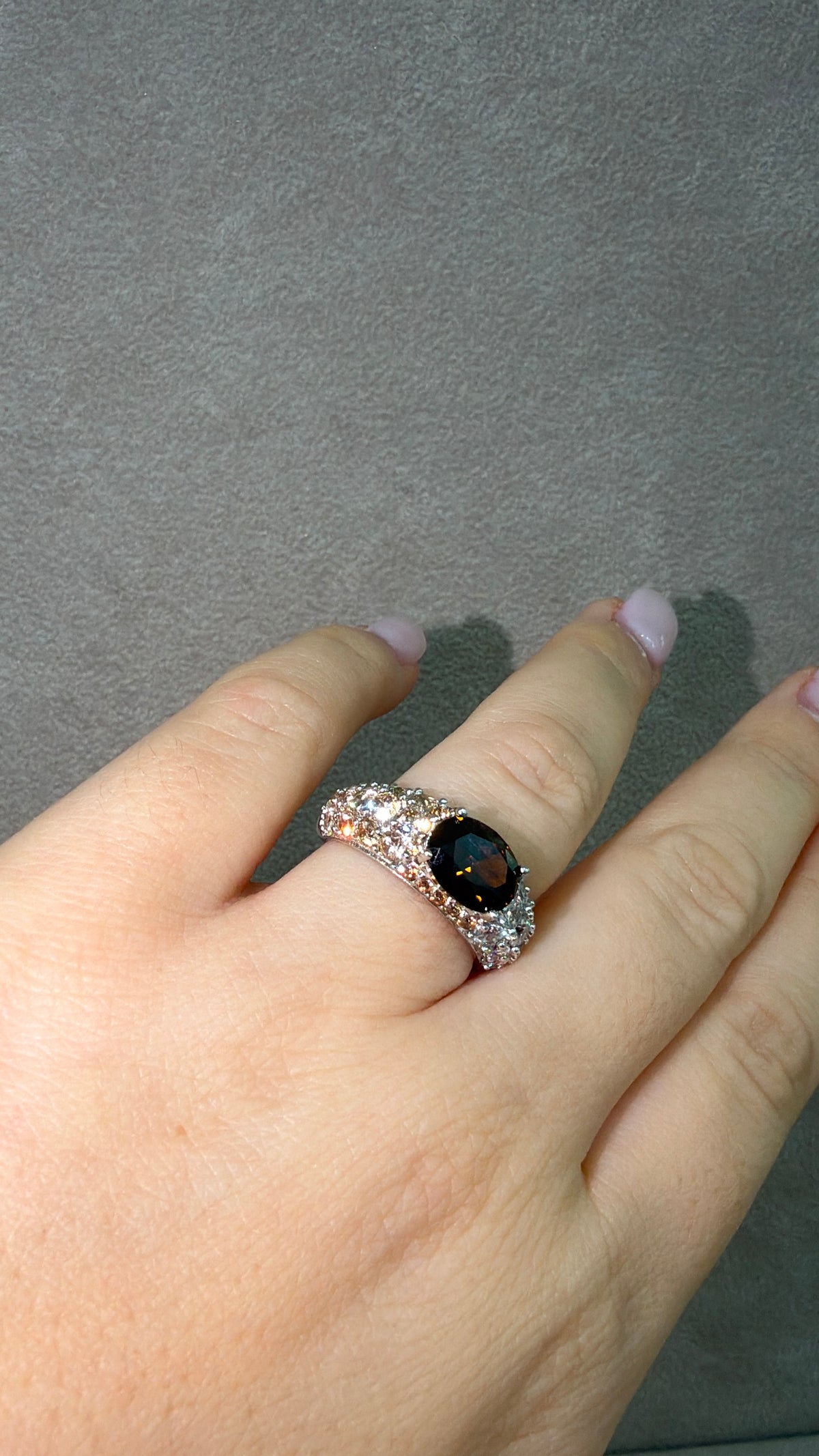 Anello Argento Pavé