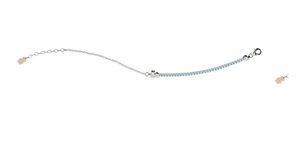 Bracciale Tennis Bimbo Arg 925% Azzurro