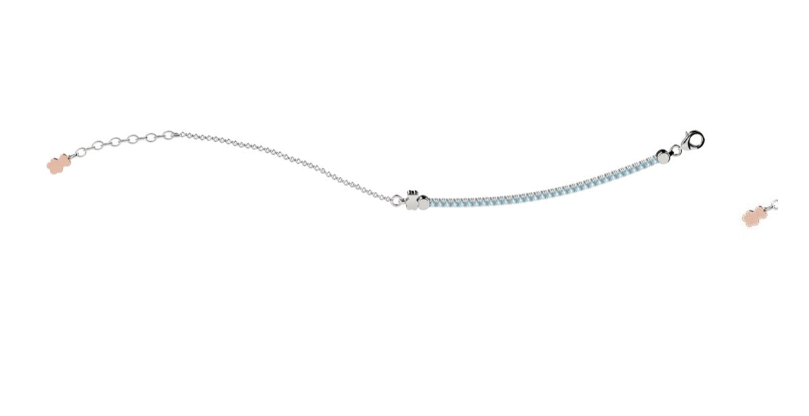 Bracciale Tennis Bimbo Arg 925% Azzurro