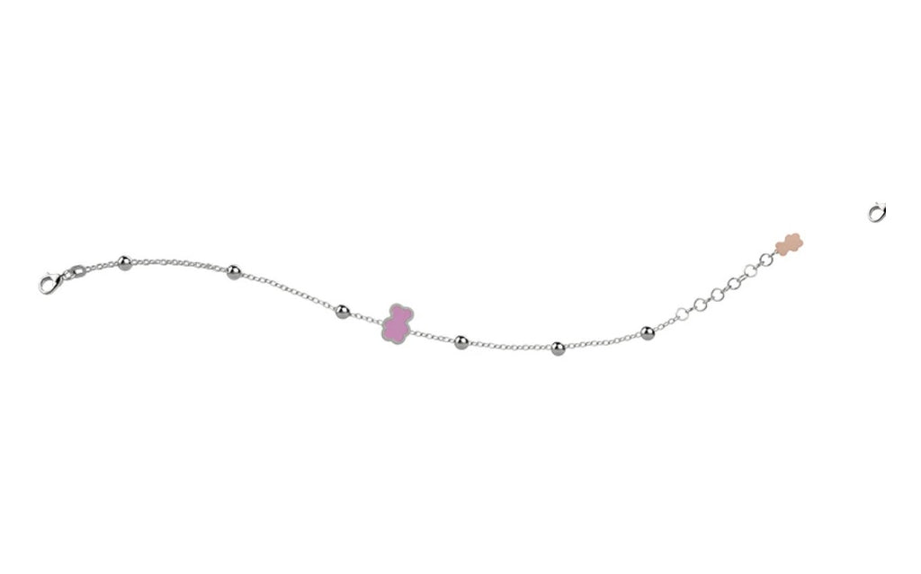 Bracciale con Orso Rosa Nanan Arg 925%