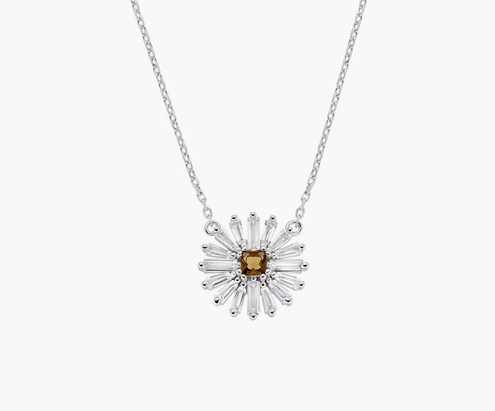 Collana Amen Margherite con Centrale Marrone in Argento 925 CLFLDABBBRZ