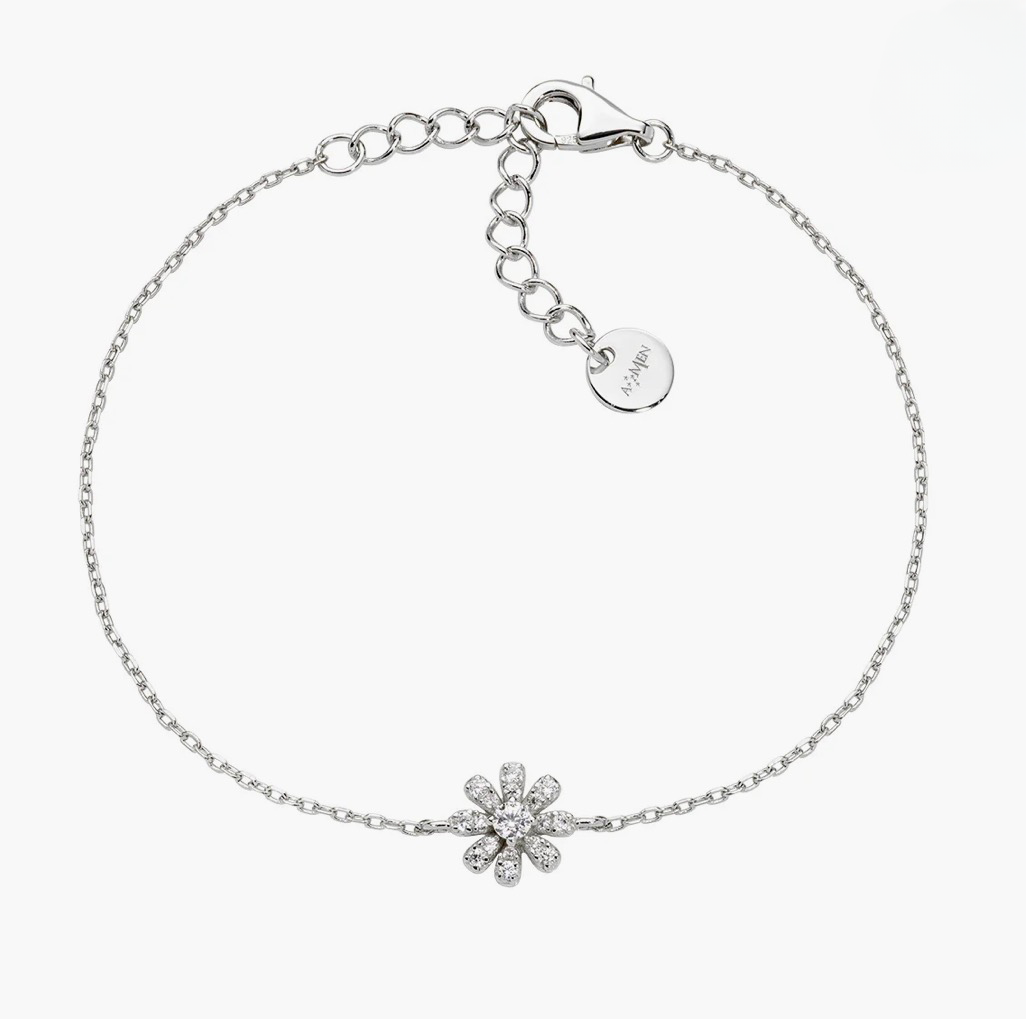 Bracciale Mini Margherita Pavé Argento 925