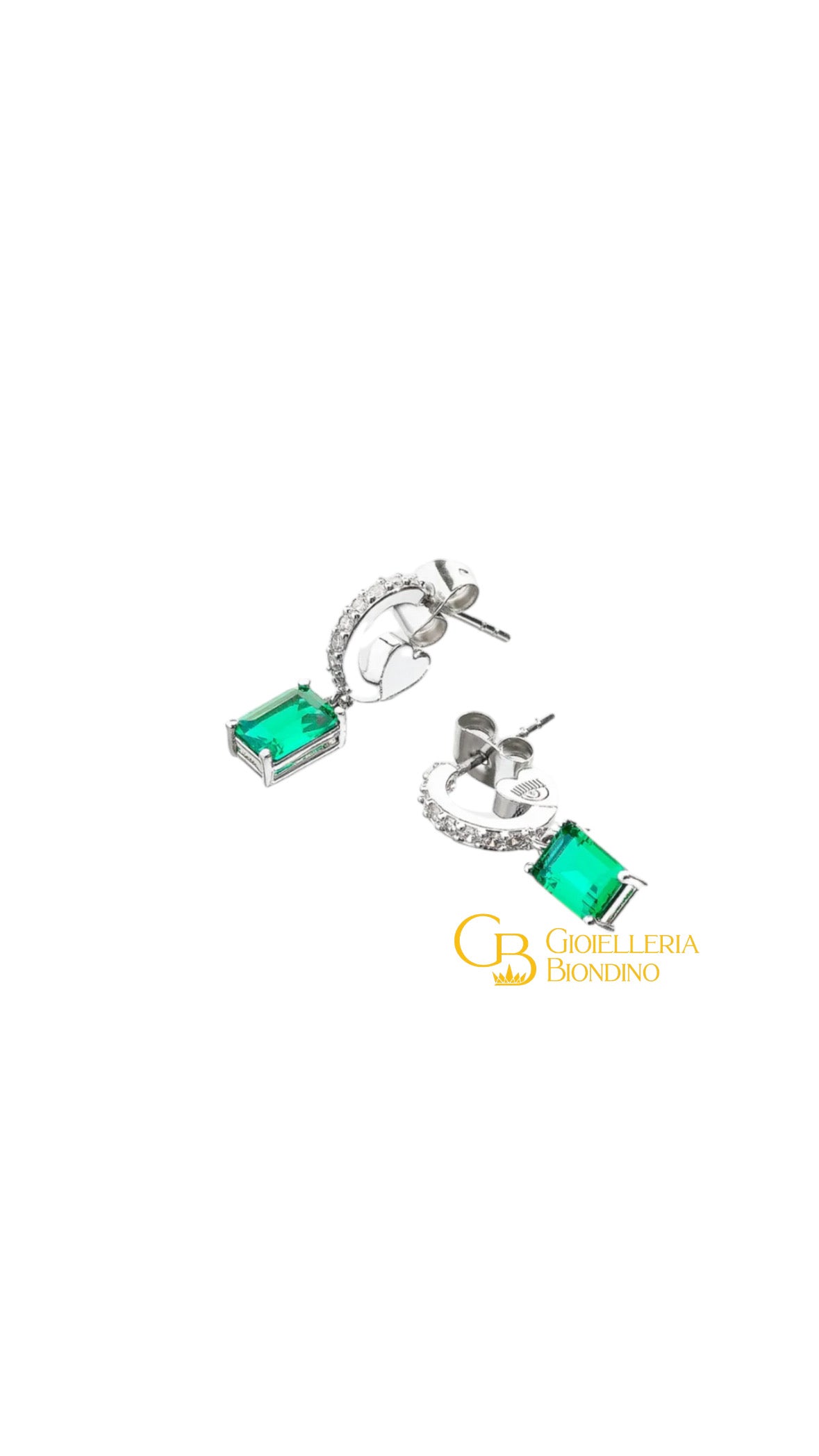 ORECCHINI CON PENDENTE EMERALD