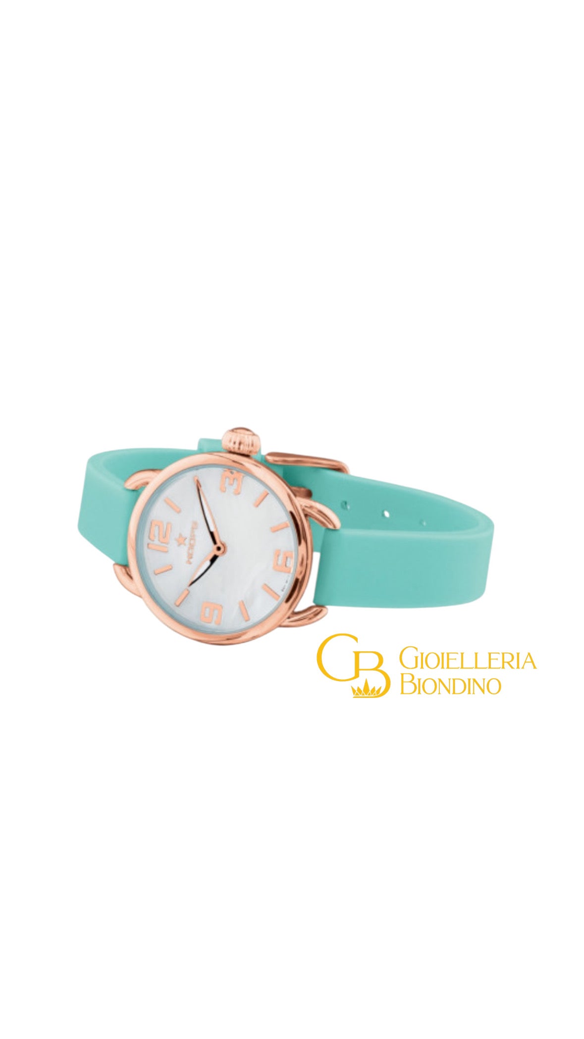 HOOPS Candy Rose Gold verde acqua