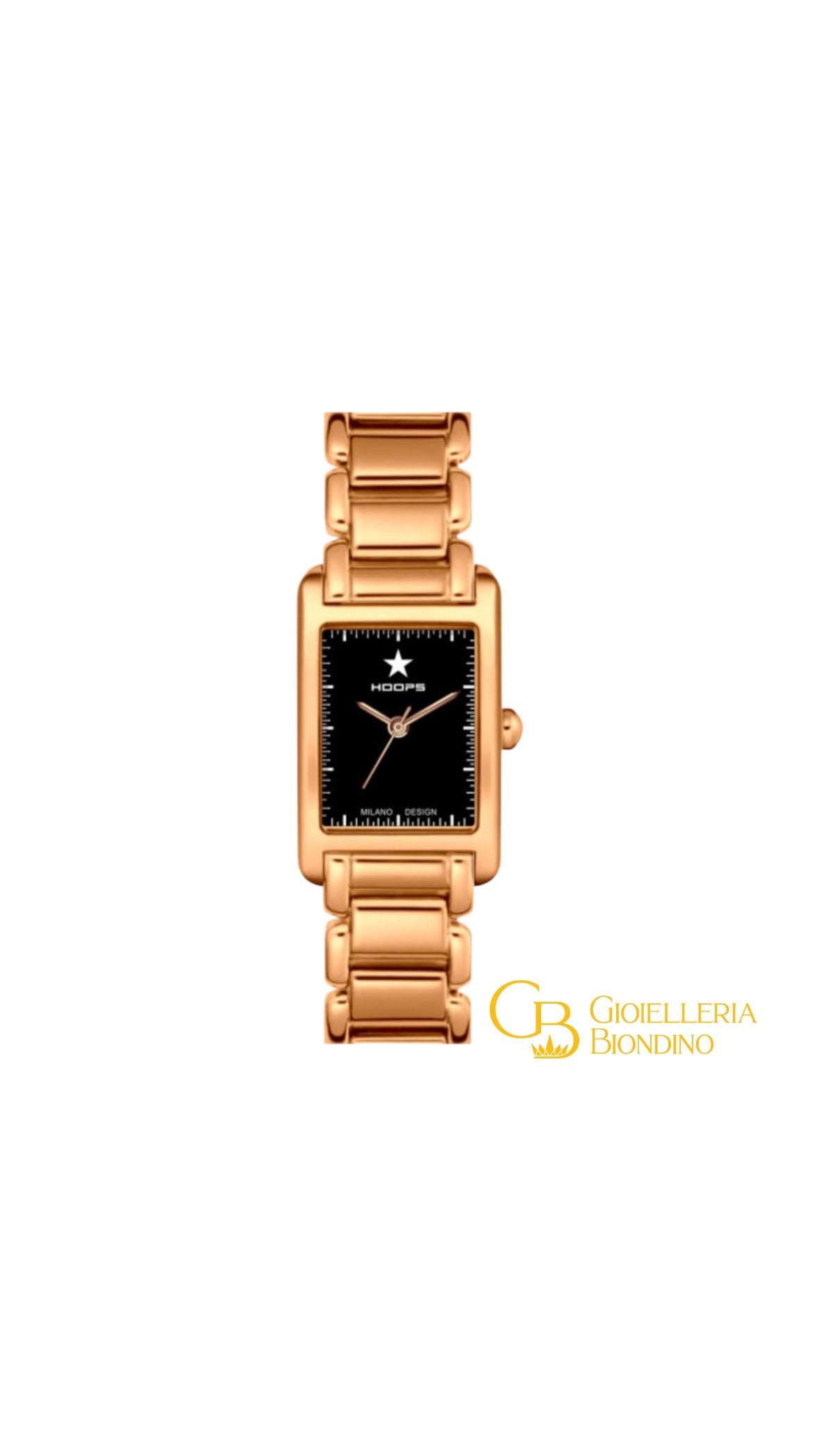 HOOPS City rose gold black