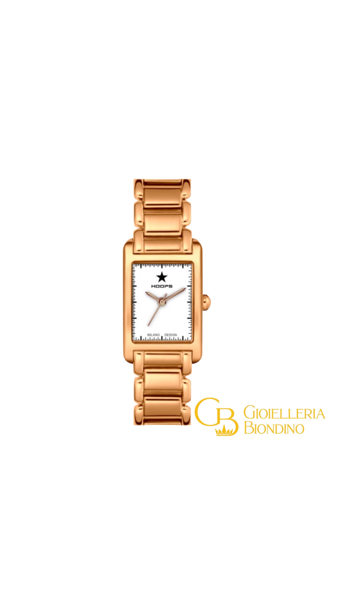 HOOPS City rose gold white