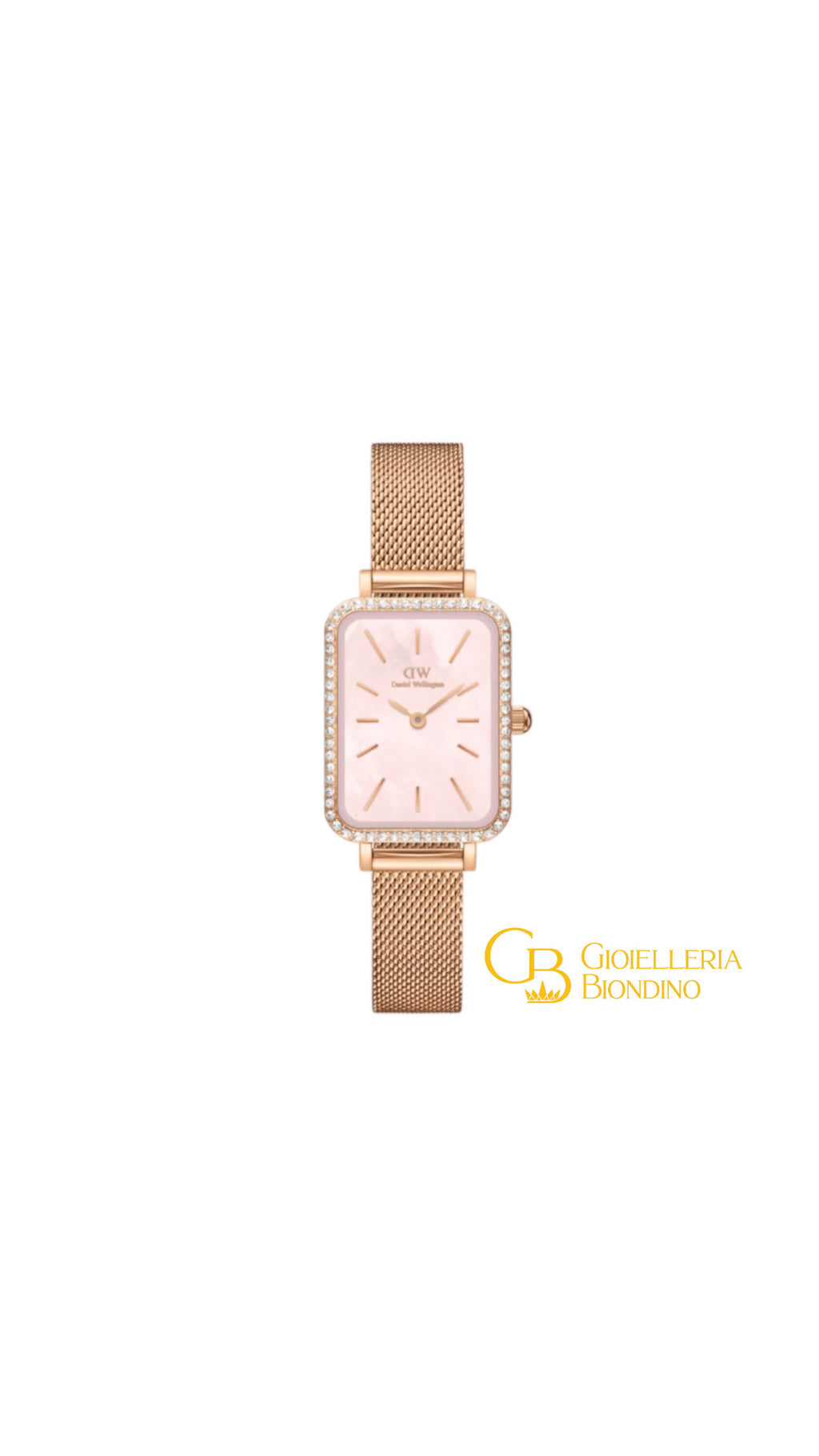 DANIEL WELLINGTON Quadro Lumine Bezel Melrose Pink MOP  DW00100669