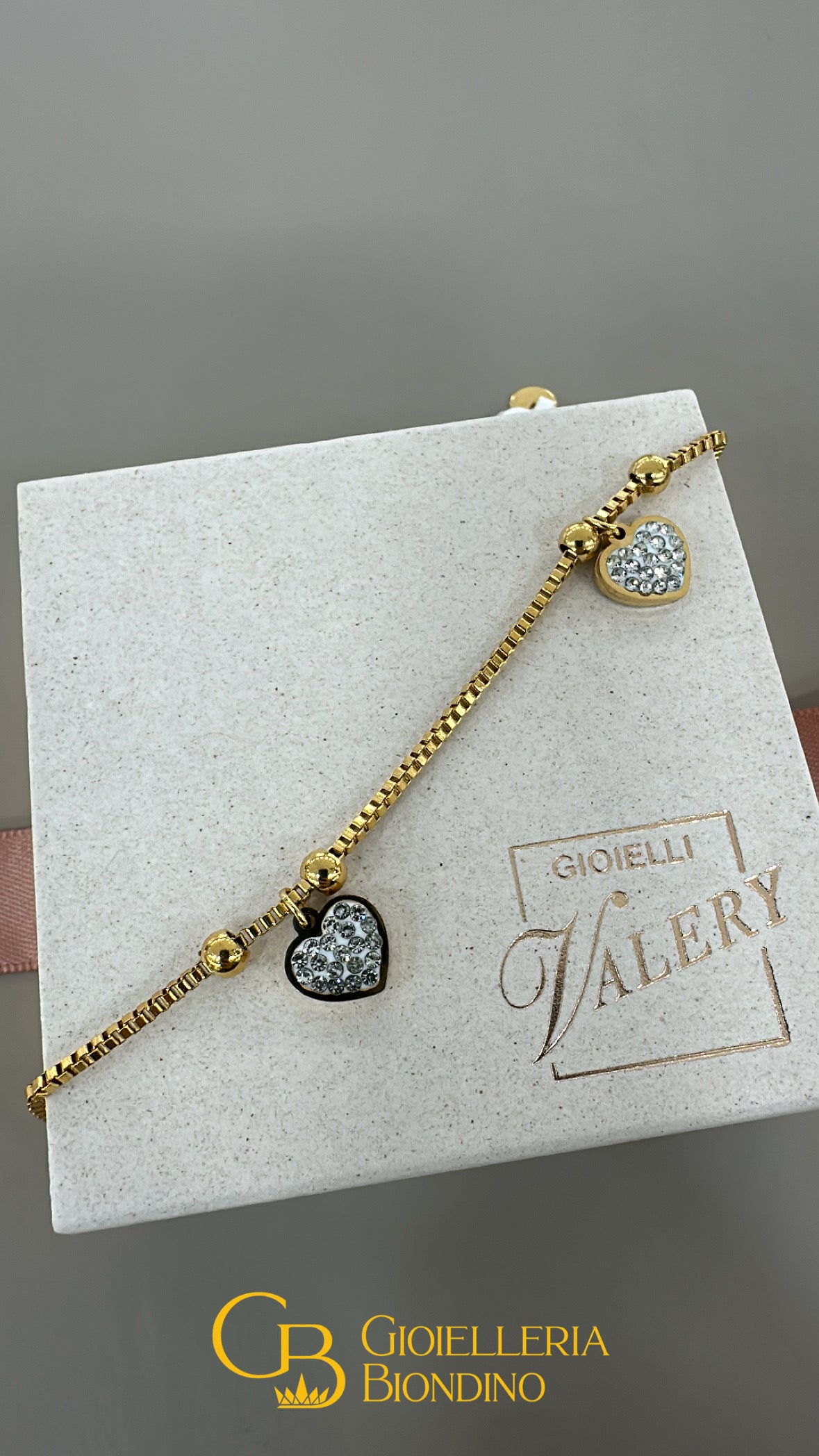 BRACCIALE VALERY CUORI PENDENTI